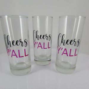 Cheers Y'ALL 2.5 oz. Shot Glass Set
